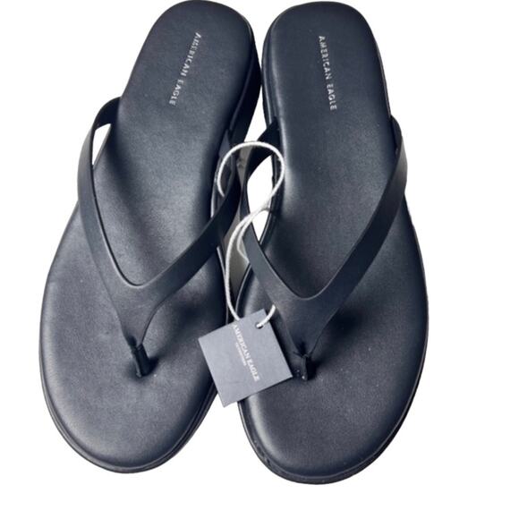 American Eagle Outfitters Women’s Platform Black  Sandals Sz 8 - Picture 1 of 10